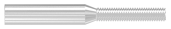 Gewindeterminal mit Außengewinde | Rechtsgewinde | Für Seil von Ø 6 mm |V2A
