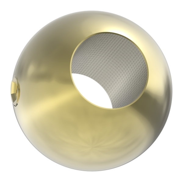 Messingkugel Ø 35mm mit Durchgangsbohrung 12,2mm