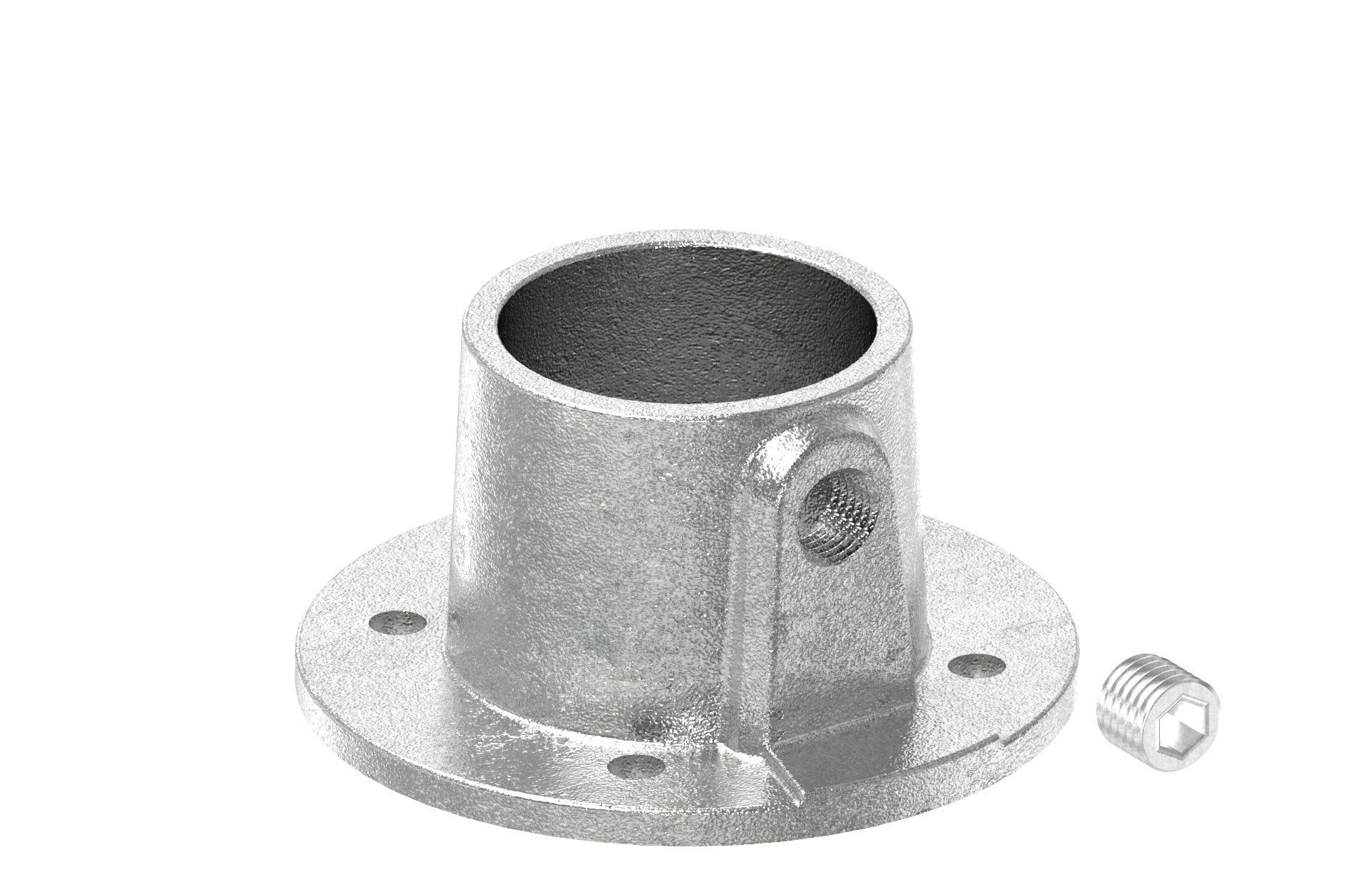 Rohrverbinder - Wandbefestigung rund - 131E60 - 60-3 mm - 2- - Feuerverzinkt u. Elektrogalvanisiert-131E60