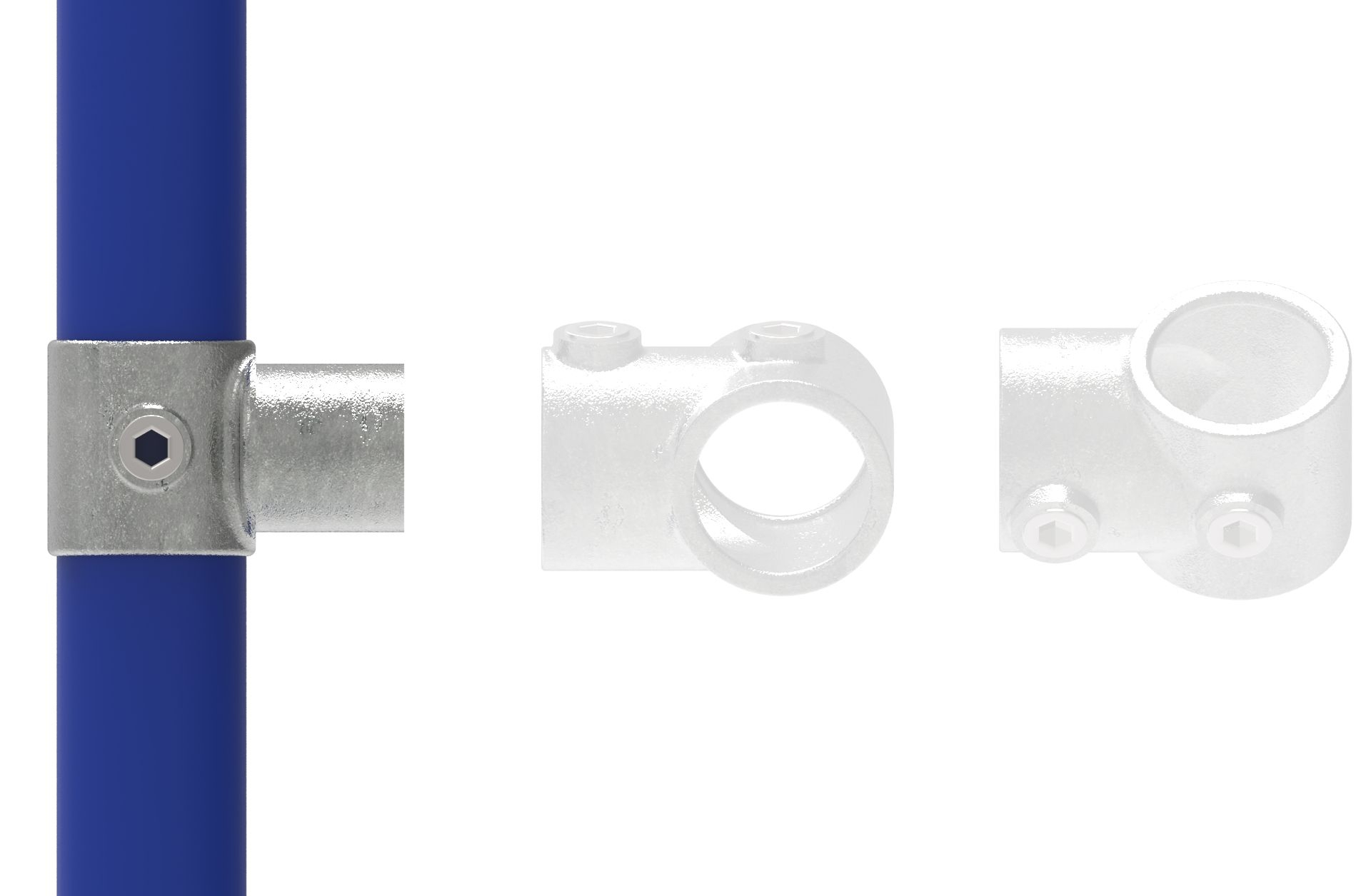 Rohrverbinder Drehstueck Ø 42-4 mm -1 1-4- - Temperguss verzinkt - 147C42-147C42
