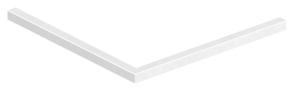 Edelstahl-U-Profil 90° Ecke, 500 x 500mm, V4A