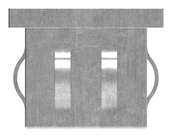 Stahleinschlagkappe roh fuer Rechteckrohr 40x30 mm flach Wandstaerke 2-0-3-0 mm-88-11170.40X30