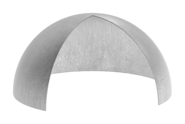 Halbhohlkugel Ø 400 mm V2A ungeschliffen