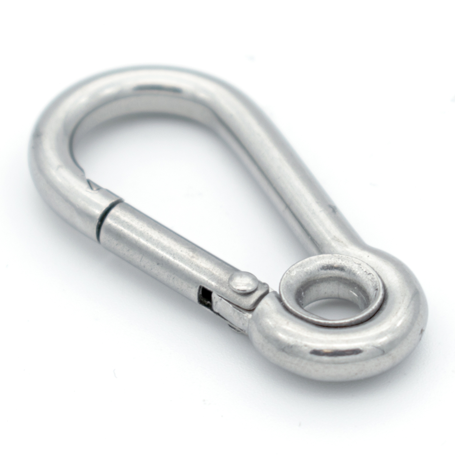 Karabinerhaken mit Kausche V4A 7 mm - VPE: 20
