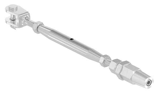 Wantenspanner | Gabel/Seilhalter | für Seil Ø 4 mm | V4A