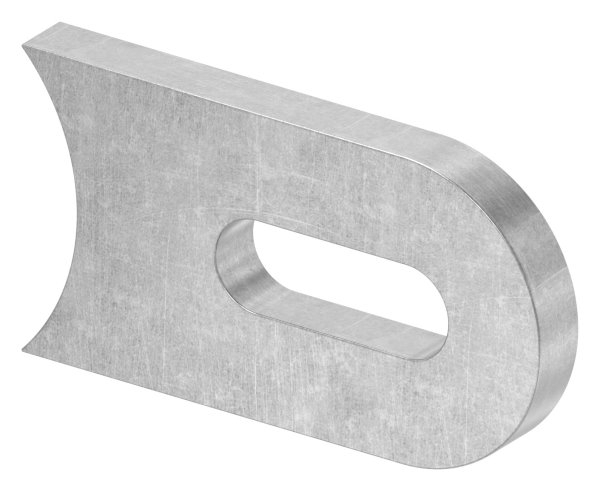 Anschweisslasche - Masse- 50x30x6 mm - Langloch- 25x9 mm - Anschluss- Ø 42-4mm - Stahl -roh- S235JR-30-3557.9