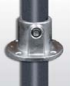 Rohrverbinder | hohe Wandbefestigung rund mit Durchgangsbohrung | 131TXT21 | 21,3 mm | 1/2" | Feuerverzinkt u. Elektrogalvanisiert