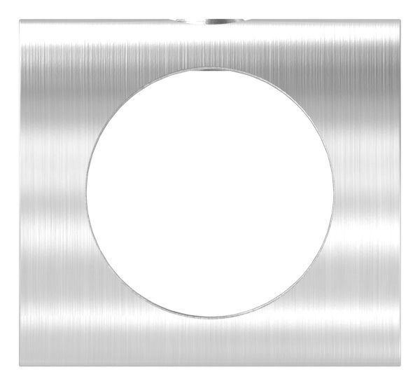 Querstabhalter V2A Edelstahl – passend für Rundstäbe 14 mm zwischen zwei FLACHeisen (Durchführung) inkl. Schrauben