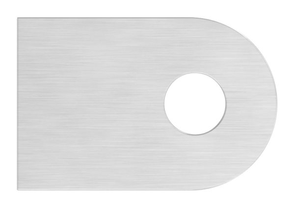 Anschweißlasche 30x20x4 mm mit Rundloch: Ø 7 mm V2A