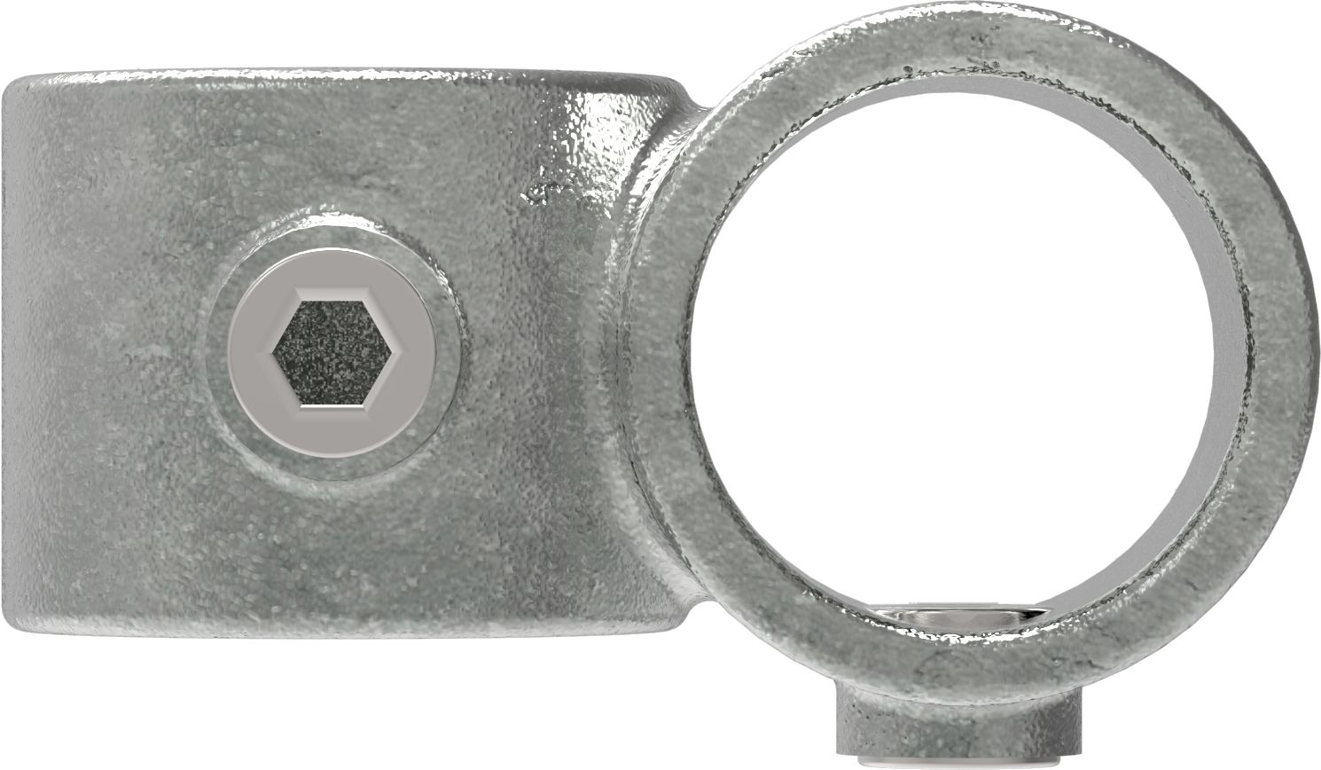 Rohrverbinder Kreuzstueck vorgesetzt 90° reduziert Ø 42-4 mm -1 1-4- - 33-7 mm -1- - Temperguss verzinkt - 161C42-B34-161C42-B34