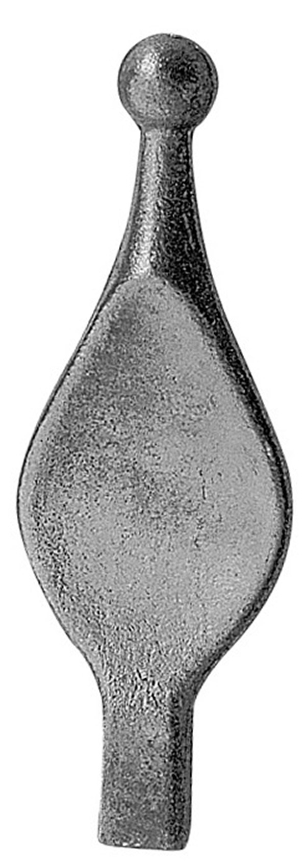 Zaunspitze - Hoehe- 140 mm - Material- 14x14 mm - Stahl S235JR- roh-30-2539.8
