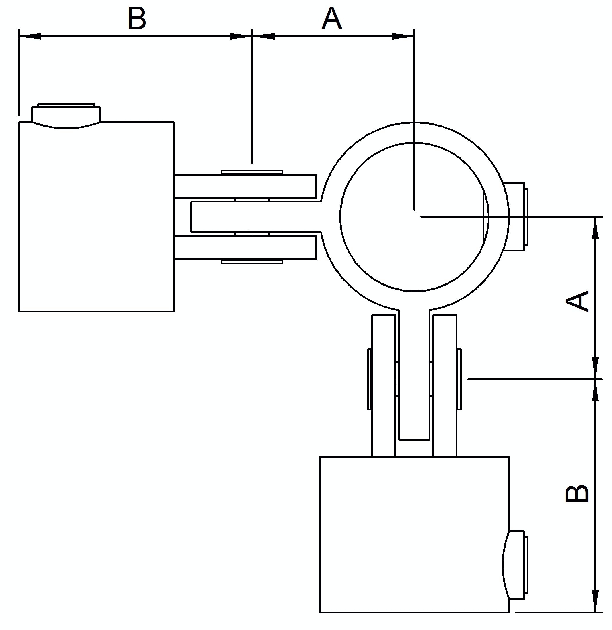 Rohrverbinder - Gelenkstueck doppelt 90° - 168E60 - 60-3 mm - 2- - Feuerverzinkt u. Elektrogalvanisiert-168E60