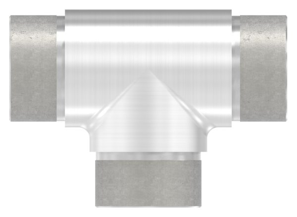 T-Stueck mit gleichen Abgaengen fuer Rundrohr Ø 42-4x2-0 mm V2A-11-3676-A.4