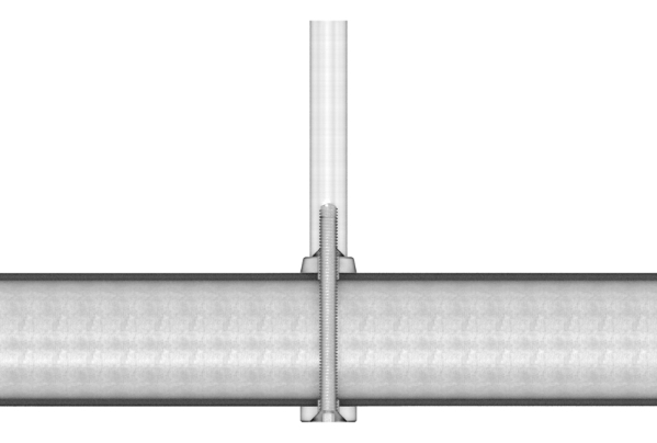 Ausgleichsstueck Edelstahl V2A Ø 48-3 mm- Ø 18 mm- Bohrung Ø 7 mm- geschliffen 240-88-1151340-240.48