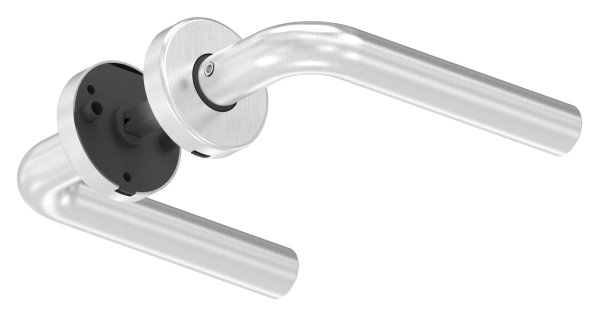 Tuerdrueckerpaar V2A  inkl- 8 mm Drueckerstift mit Abdeckrosette-11-3961.4