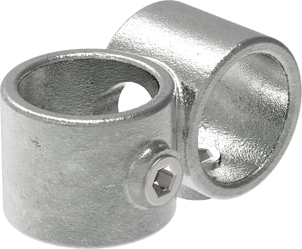 Rohrverbinder Kreuzstueck vorgesetzt 90° reduziert Ø 42-4 mm -1 1-4- - 33-7 mm -1- - Temperguss verzinkt - 161C42-B34-161C42-B34