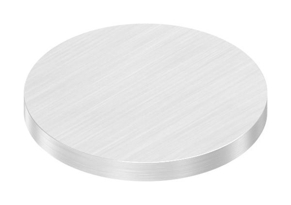 Ronde | Maße: Ø 42x4 mm | mit Längsschliff | V2A