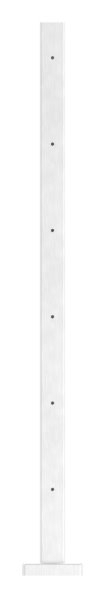 Edelstahlpfosten V2A zur Bodenmontage, Länge 880mm