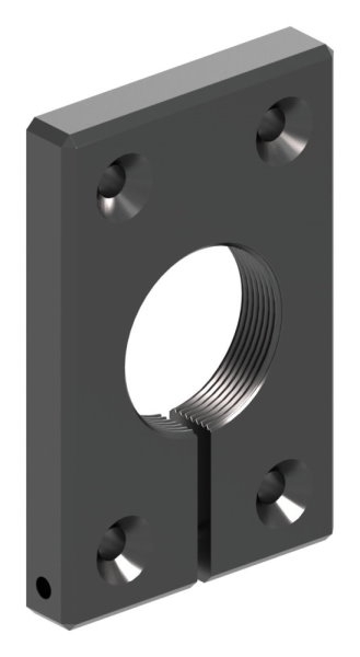Montageplatte Aluminium 65 x 100 mm eckig mit 4 Bohrungen-88-11180-6026-04.S