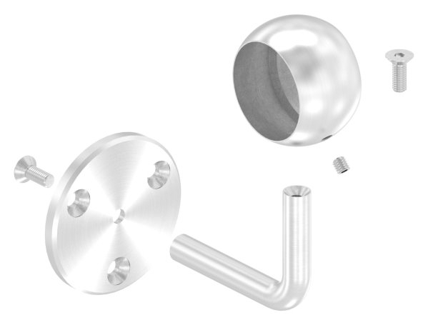 Handlaufhalter mit Kugelring für Rundrohr Ø 42,4 mm V2A