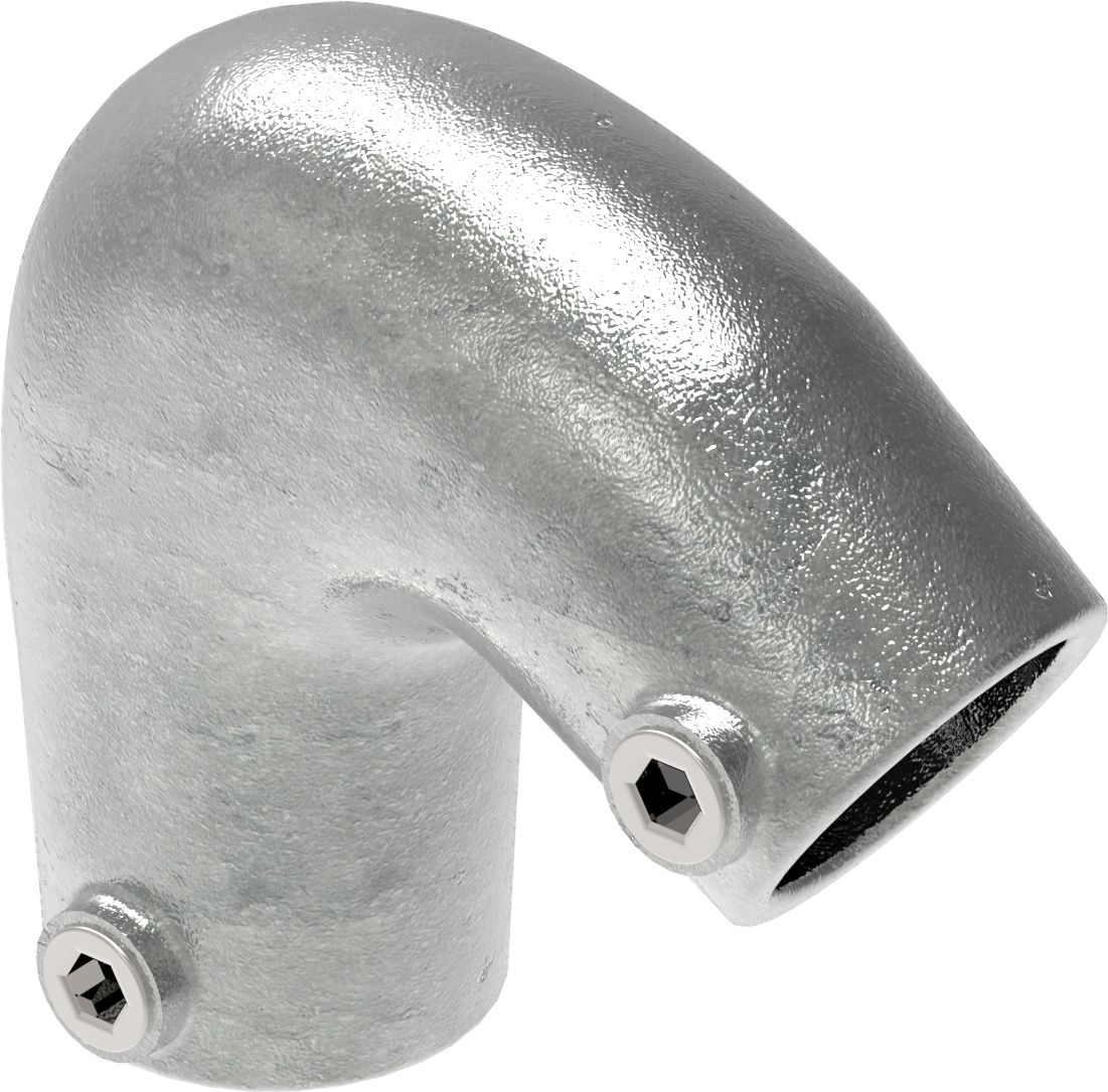 Rohrverbinder | Bogen variabel 40-70° | 123B34 | 33,7 mm | 1" | Feuerverzinkt u. Elektrogalvanisiert