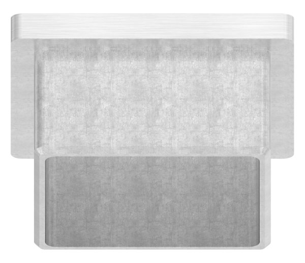 Endkappe fuer Rohr 50x50x4-0 mm mit M8 zum Kleben V4A-11-2424.1