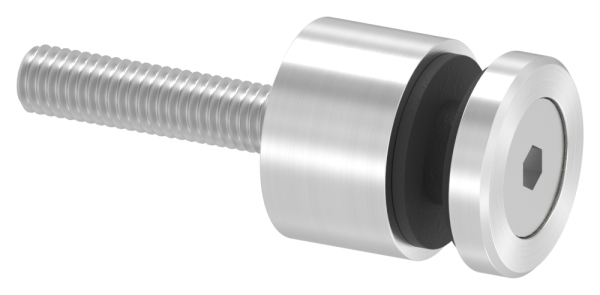 Glaspunkthalter Edelstahl V2A Ø 16 mm Klemmbereich 4-0-8-0 mm Anschluss flach geschliffen Korn 240-88-1160261.240