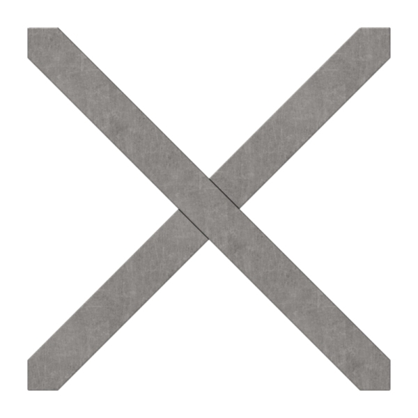 Kreuz | Material: 12x12 mm | Maße: 100x100 mm | Stahl S235JR, roh