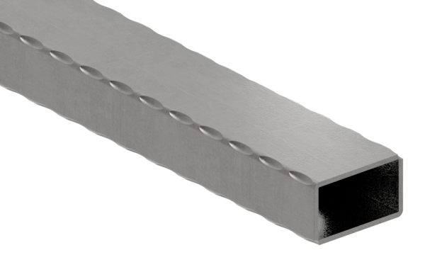 Rechteckrohr | gehämmert | Maße: 50x30x2,5 mm | Länge: 3000 mm | Stahl S235JR, roh
