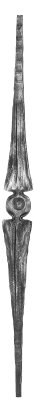 Zierstab | Länge: 900 mm | Material: 15x15 mm gehämmert | Stahl S235JR, roh