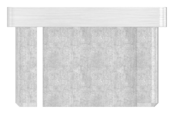 Endkappe für Rohr 40x20x2,0 mm zum Kleben V4A