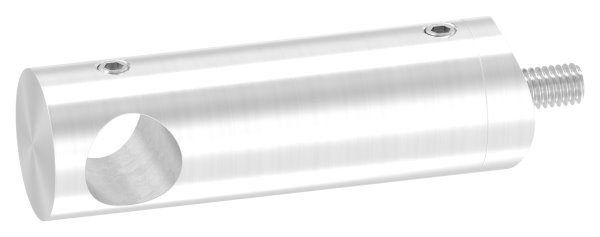 Querstabhalter V2A Edelstahl Lang 68 mm – Anschluss 42-4 mm fuer Rundstaebe 14 mm inkl- Schrauben-11-1061.4