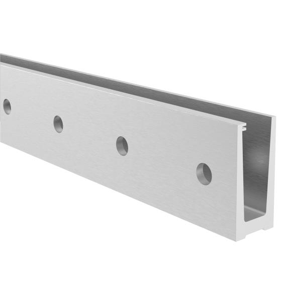 Aluprofil Ganzglasgelaender Seitenmontage Aluminium 2500 mm Glas 21-52-25-52 mm-89-11AL00092500SE-A.4