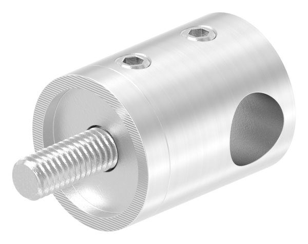 Querstabhalter FLACH Edelstahl  V2A Gelaender Stabhalter fuer Rundstaebe 10 mm inkl- Schrauben-11-1010.4