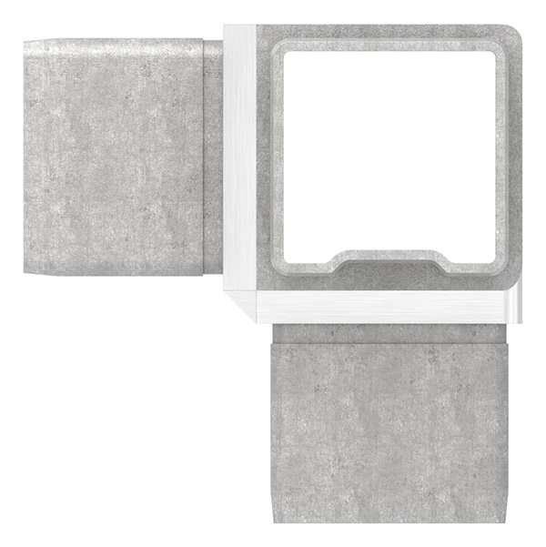 T-Steckverbinder V4A 40x40x2 mm-88.1110154040