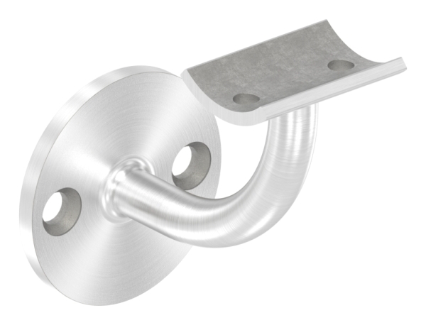 Handlaufhalter mit Ronde 60x5 mm und Halteplatte für Ø 42,4 mm V2A
