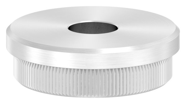 Stopfen flach V2A Vollmaterial für Ø 42,4x2,0 mm mit Bohrung 12,1 mm