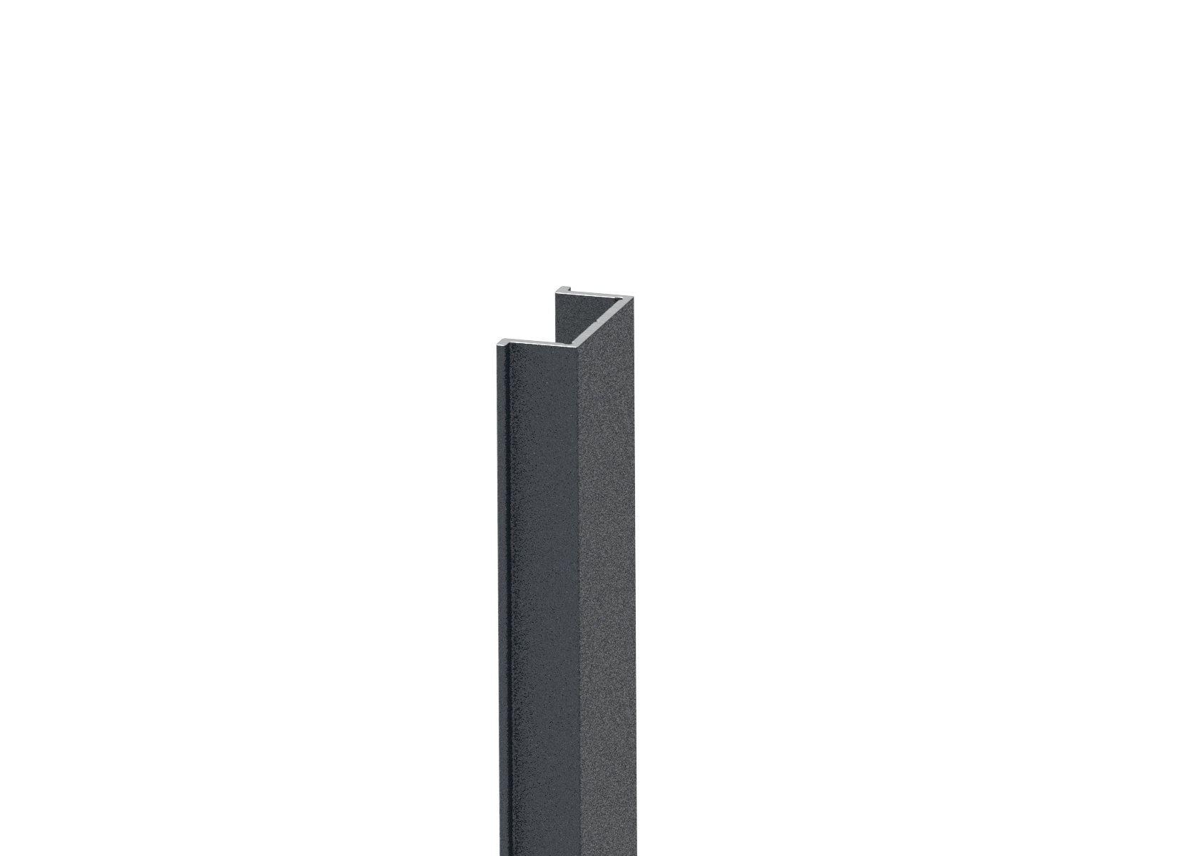 Abdeckleiste Aluminium 20 x 8 mm 2 m Anthrazit RAL 7016 fuer Zaunpfosten-89.FGPC20X82000R7016