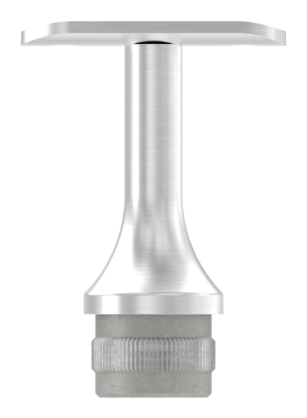 Stütze mit Halteplatte für Rundrohr Ø 42,4 mm + Stopfen für 33,7x2,0 mm V2A