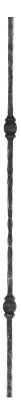 Zwischenstab - Laenge- 900 mm - Material- 13x13 mm - gehaemmert - Stahl S235JR- roh-30-1101.8