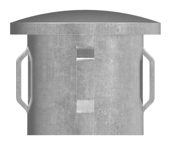 Stahlstopfen | leicht gewölbt | für Ø 33,7x1,8-2,2 mm | Stah S235JR, roh