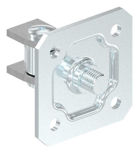 Torband M18 | verstellbar | mit Befestigungsplatte | Stahl (Roh) S235JR