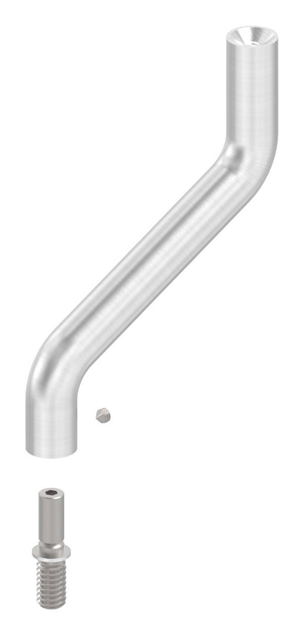 Edelstahl Buegel Ø 14 mm - 2x 30° gebogen- Verstellbar - M8 Aussen- - M6 Innengewinde -V2A-88-1150472-240.M6