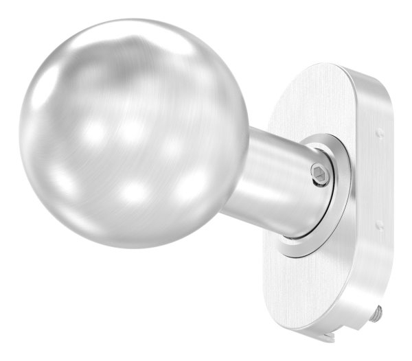 Türdrücker V2A gerade mit Kugel Ø 50 mm drehbar