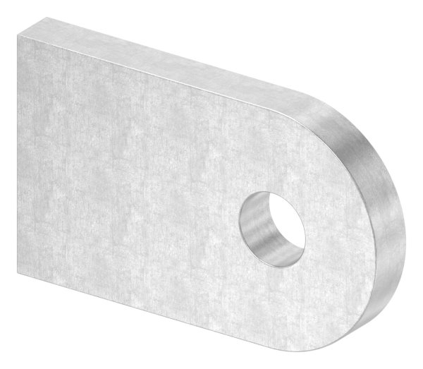 Anschweißlasche 50x30x6 mm mit Rundloch (flach) Roh