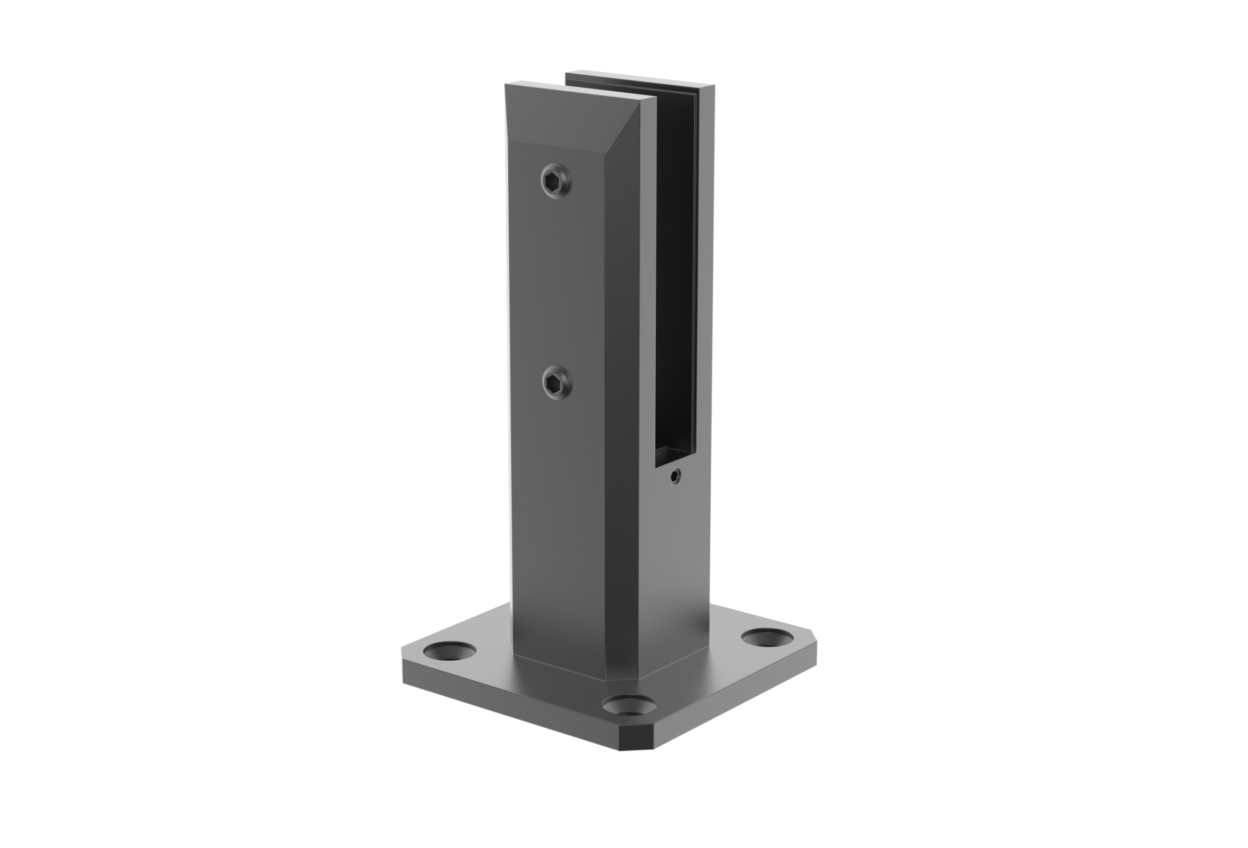 Edelstahl-Zapfen fuer Glasgelaender- Anthrazit RAL 7016- Aufschraubmontage- 12-17-52mm-89-11AAN6200000C-A.4