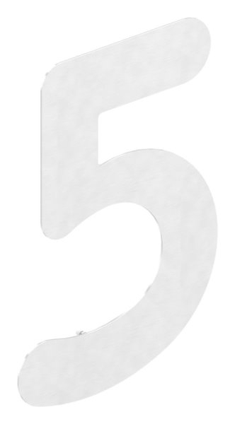 Hausnummer 5 | groß | Maße: 200 mm x 300 mm | V2A