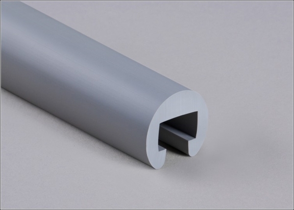 Kunststoffhandlauf Ø 40mm für 25 x 15mm, verkehrsgrau
 25 Meter