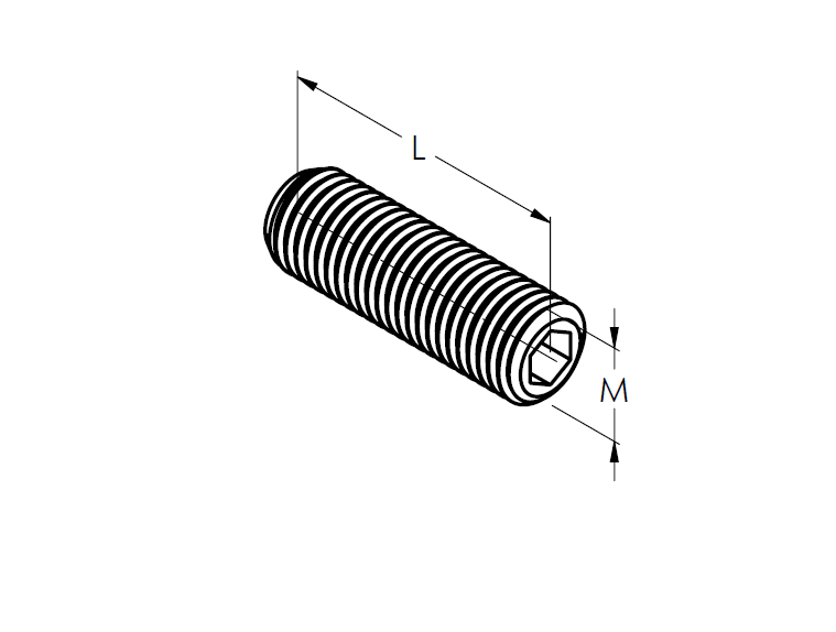 Gewindestift DIN 913 Edelstahl AISI 304 M8x20 Innensechskant-89-11ADIN913A2M8X20-A.4