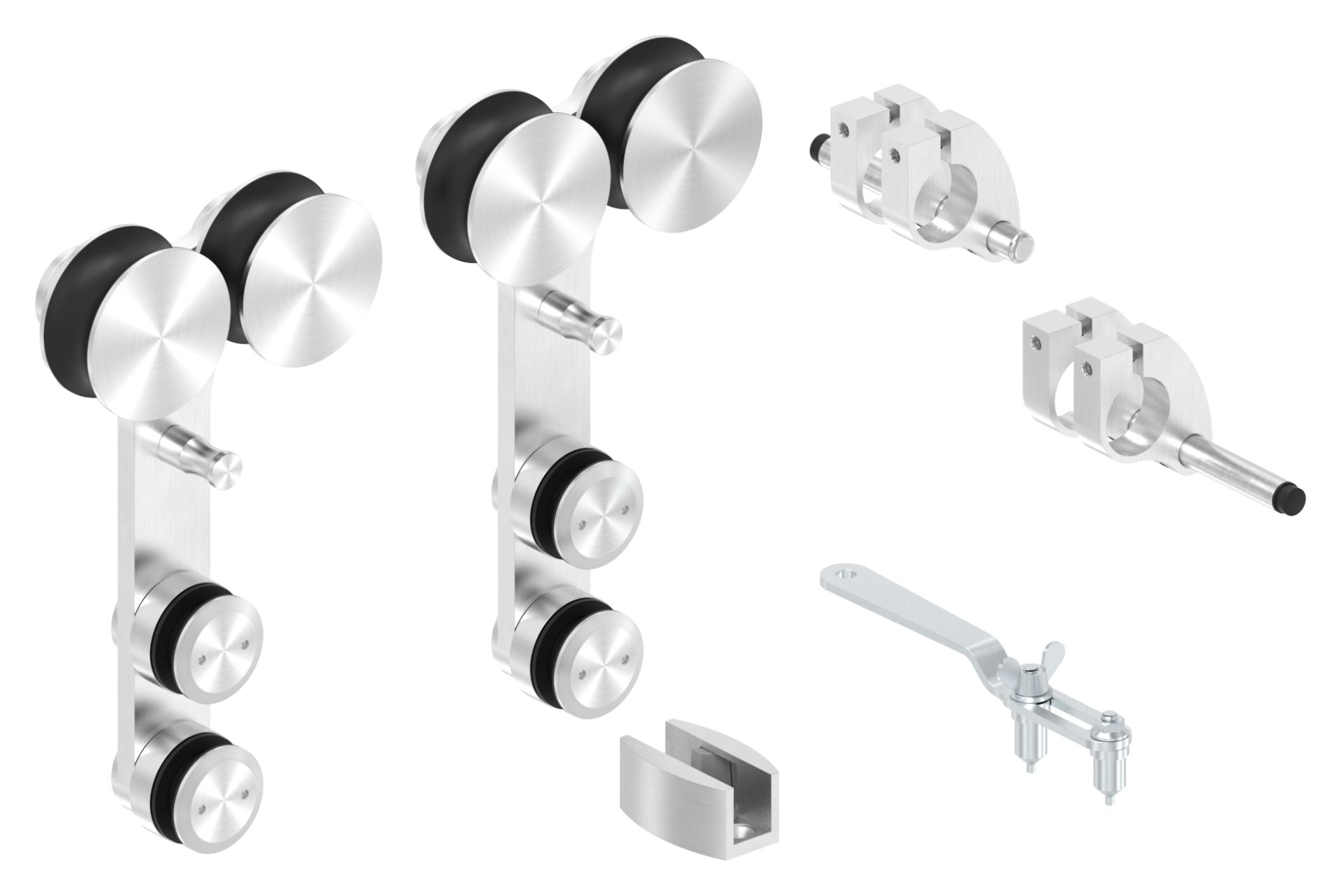Komplette Glasschiebetür Sets